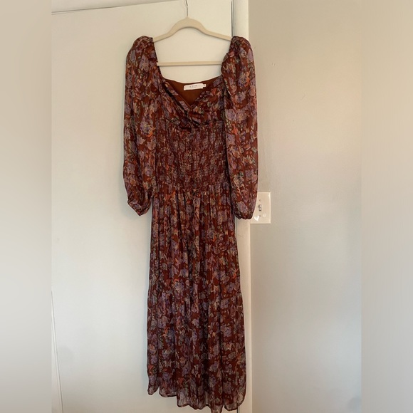 ASTR the Label ARLETTE FLORAL SWEETHEART LONG SLEEVE MAXI DRESS Dmall - Picture 5 of 6